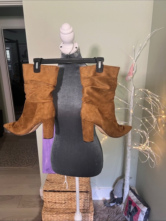 Nine West Shoes - Nine West Slouchy Suede Ankle Boots in Brown